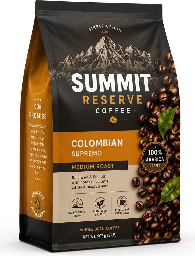 Single coffee side-gusset bag packaging product image