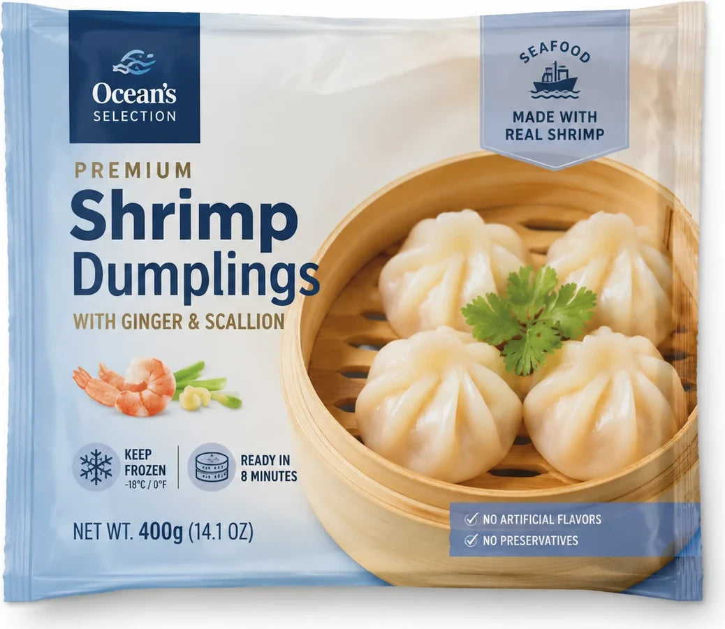 Single frozen food pillow bag packaging product image