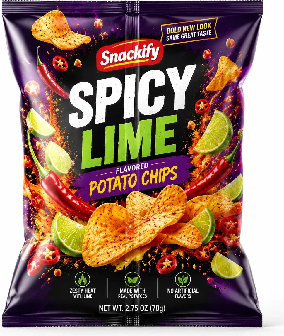 Single snack pouch packaging product image