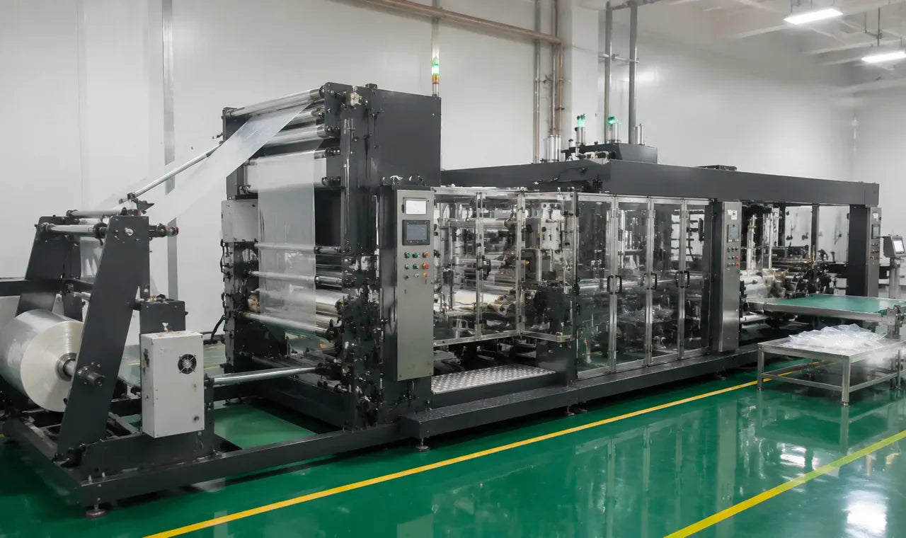 Flexible packaging converting machine for production handoff discussion