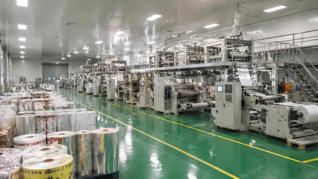 Flexible packaging workshop and production route visual